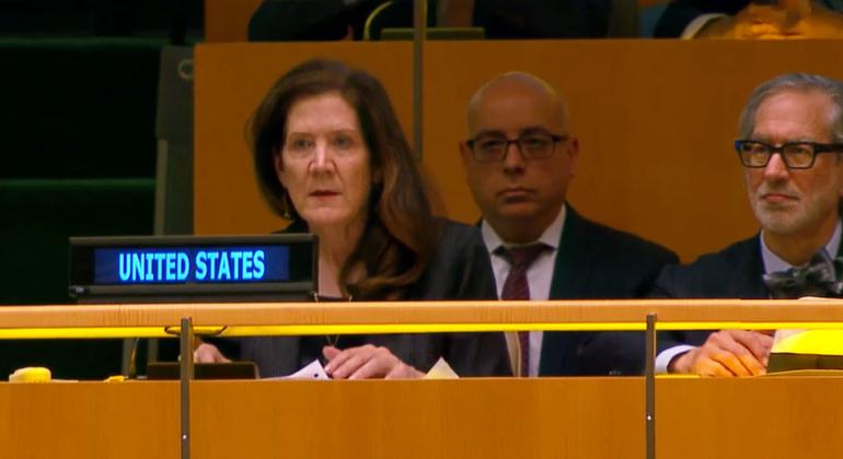 The list of US delegate to the United Nations Dorothy Xia speaks at the meeting of the tenth appellant emergency session on the situation in the occupied Palestinian territory. The list of US delegate to the United Nations Dorothy Xia speaks at the meeting of the tenth appellant emergency session on the situation in the occupied Palestinian territory.