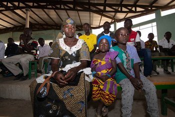 Twenty-nine-year-old Wala Matari, a former terrorist hostage, attends church with her children in the village of Zamai  in the Far North region of Cameroon.