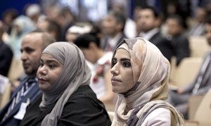 Women attending an event organized by Saudi Arabia at the UN in Rome, Italy. (2019)