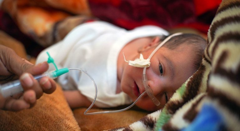Un nouveau-né au Yémen.