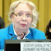  Генеральный директор Отделения ООН в Женеве Татьяна Валовая  выступает  на конференции по разоружению 