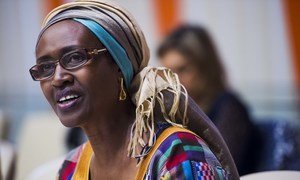 Winnie Byanyima lors d'un événement de l'ONU sur l'autonomisation économique des femmes.