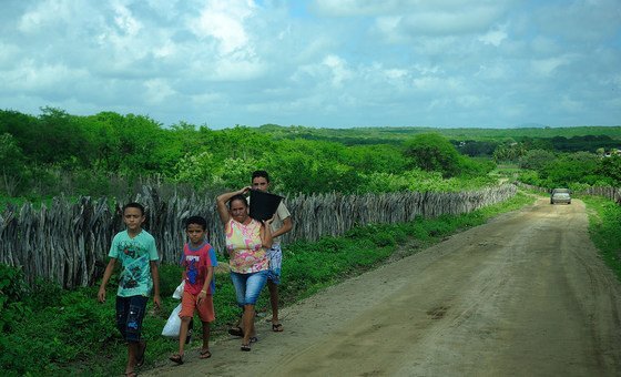 Comunidade Bom Jardim, na zona rural de Quixadá, sertão central do Ceará, no Brasil.