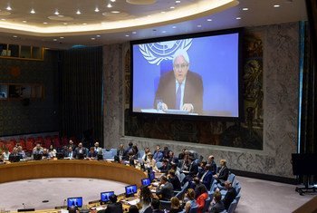 Martin Griffiths, enviado especial de la ONU para Yemen, informa al Consejo de Seguridad desde Amman, Jordania.