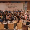 صورة جماعية للمشاركين في الدورة الثانية لمنتدى الشباب في المنطقة العربية.
