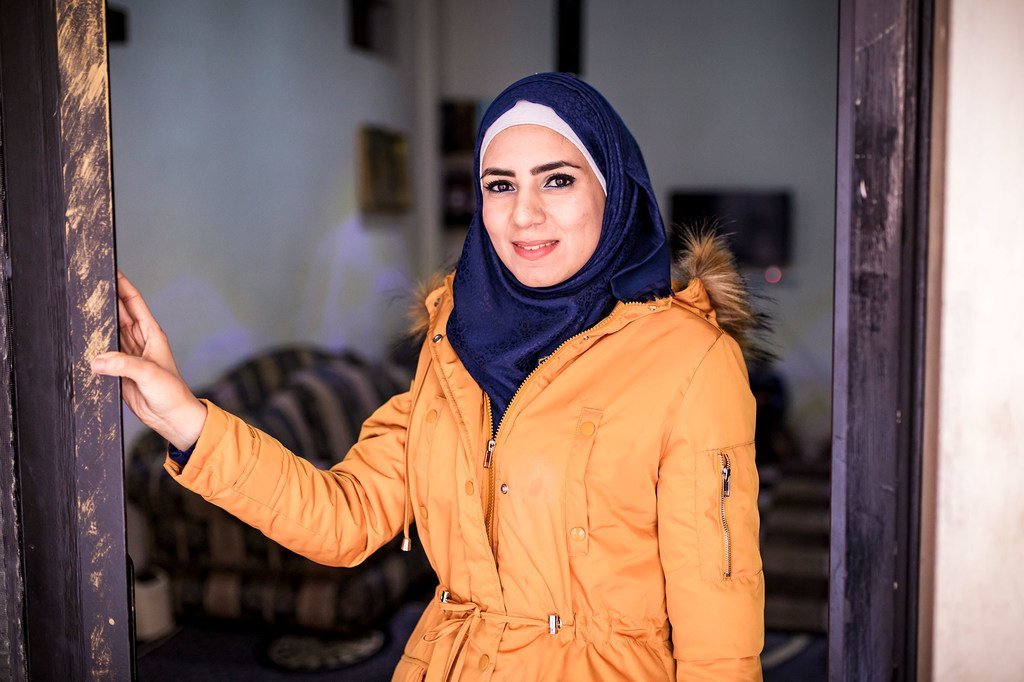 来自叙利亚霍姆斯市的菲达（Fidaa）于2012年移居黎巴嫩。她获得了希望（HOPES）奖学金，成为了一位攻读阿拉伯文学的硕士研究生。（2019年3月6日图片）
