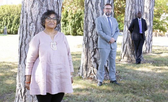 The UN Commission on Human Rights in Sudan (from left) Yasmin Sooka, Chair, Andrew Clapham and Barney Afako (2018).