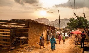 Morning in the streets of Melen, a slum area in the middle of Cameroon's capital Yaoundé.