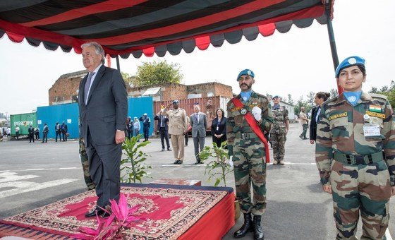 Secretário-geral agradeceu o papel de soldados de paz na RD Congo.