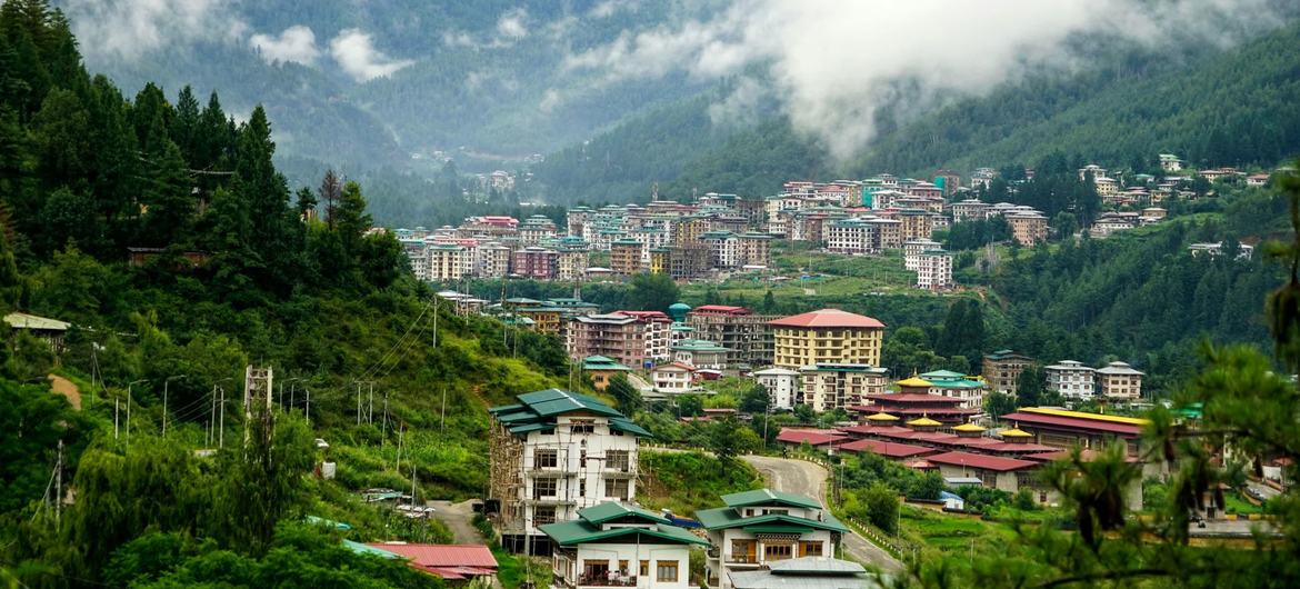 Thimphu, the capital of Bhutan.