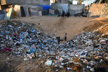 Civilians in Gaza have been displaced multiple times and forced to find shelter in areas with little public or sanitation services.
