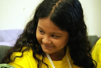 Angelique a participé au programme Familles fortes soutenu par l'ONUDC avec sa mère.