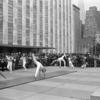 A team composed of Sweden's top gymnasts perform at UN Headquarters in 1973. (file)