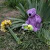 Мемориал на месте ракетного удара в память о детях, погибших в результате обстрела в Киеве, Украина.