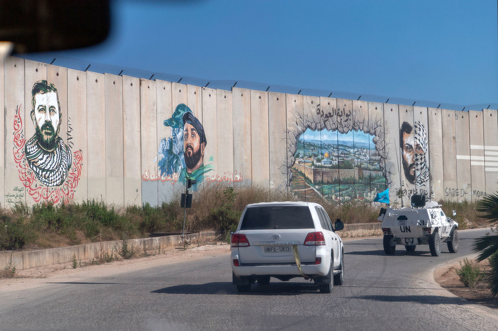 Un convoi de la FINUL quittant Naqoura pour visiter l'ensemble de sa zone d'opérations dans le sud du Liban en juillet 2024. (archives)