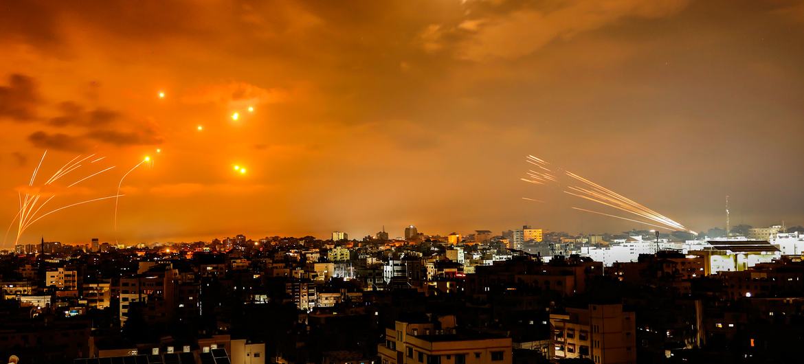 Des frappes de missiles sur Gaza.