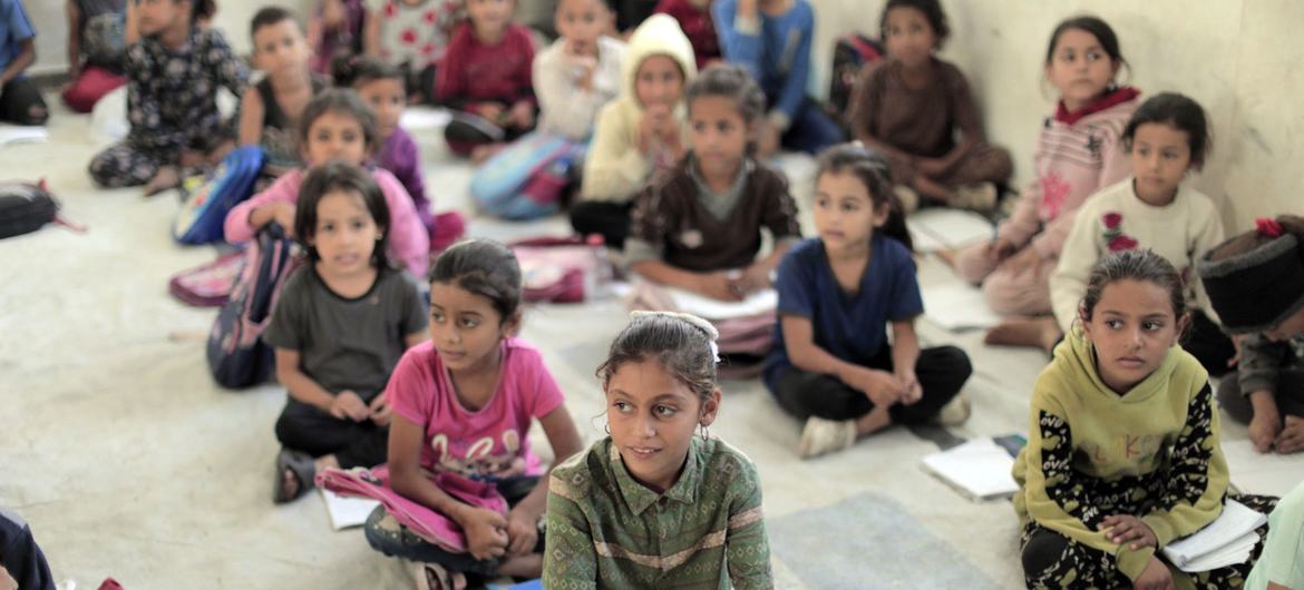 UNRWA continues to support children's education where possible.