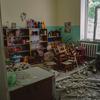 在2023年7月遭受炮击后，敖德萨的一间幼儿园房间仍是一片废墟。（资料图）