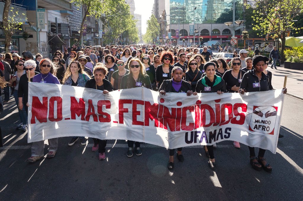 Wanawake waandamana nchini Uruguay kupinga ukatili dhidi ya wanawake.