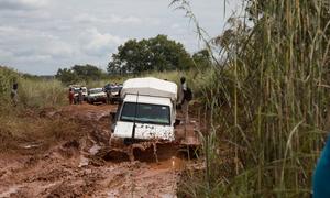 A UN peacekeeping patrol passes through Yei in South Sudan. (file)