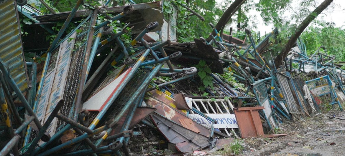 Cyclone Amphan, struck the borderline  portion   of India and Bangladesh successful  May 2020 causing wide    destruction.