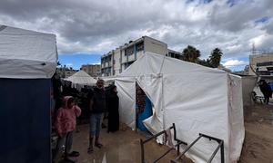 In Gaza, over 1.9 million displaced people live in overcrowded shelters and tents, struggling to survive daily.