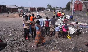 Niños reunidos en Goma, en el este de la República Democrática del Congo.