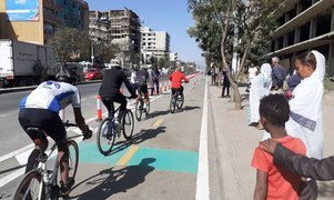 Safer streets for pedestrians and cyclists will boost Ethiopia’s sustainable recovery, through joint action supported by UN Road Safety Fund.