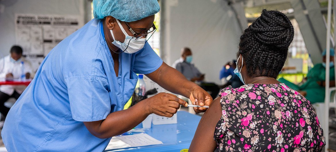 The supply of COVID-19 vaccines to developing countries like the Democratic Republic of the Congo (pictured), needs to be stepped up, according to the UN.