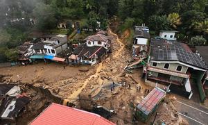 Homes and community structures were severely damaged after the cyclone, leaving families in urgent need of support.