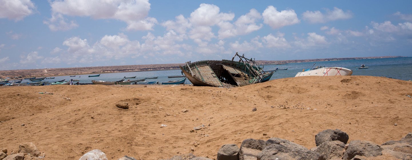 Migrants who survived the capsizing of a smugglers boat in the Gulf of Aden were brought ashore in Obock in Djibouti. 