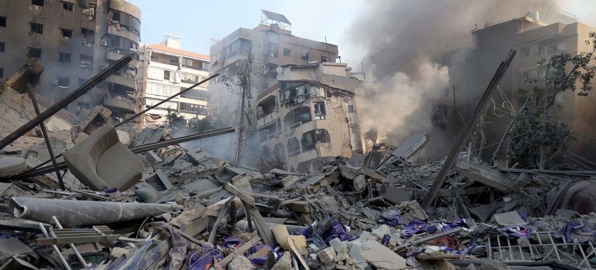 Los suburbios del sur de la capital libanesa, Beirut, han sido blanco de bombardeos israelíes. 