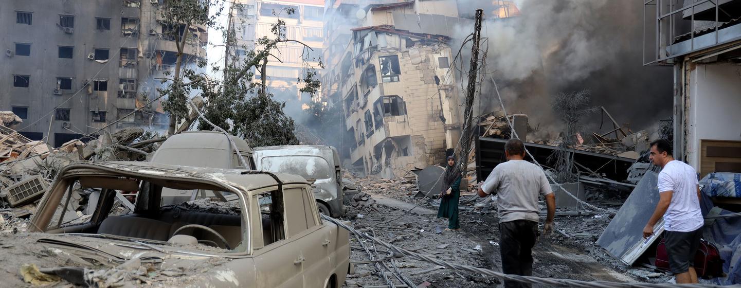 Les banlieues de Beyrouth ont été fortement ciblées par les frappes aériennes. 
