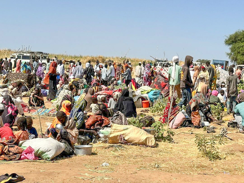 逃离法希尔的人们抵达苏丹北达尔富尔的塔维拉。
