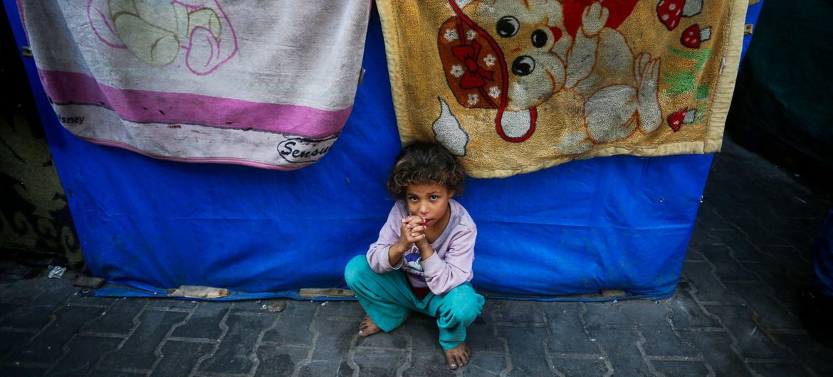 Un abri surpeuplé de l'UNRWA, l'agence des Nations Unies pour les réfugiés palestiniens, à Gaza (archive).