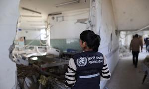 A WHO team visits a hospital in northern Gaza to assess damage.
