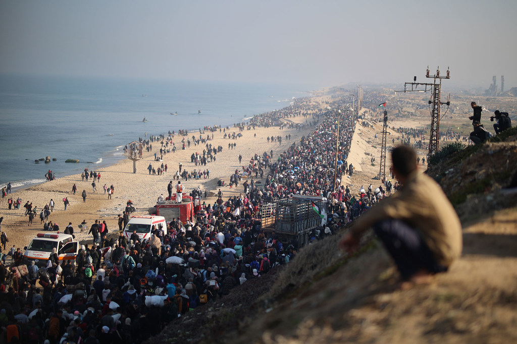 En février 2025, avant la rupture du cessez-le-feu, les Palestiniens déplacés dans le sud de Gaza rentraient en masse dans le nord de l'enclave.