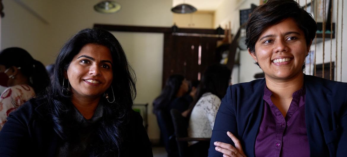 Rosie Paul (left) and Sridevi Changali started Masons Ink Studio in 2013.