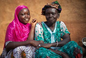 Young girls who have earned their high school diplomas at their school in a village in Mali. Young girls who have earned their high school diplomas at their school in a village in Mali.