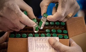 马里在首都巴马科推出从新冠疫苗获取机制获得的近40万剂疫苗。