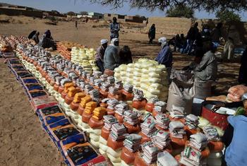 Распределение помощи ВПП в Дарфуре.