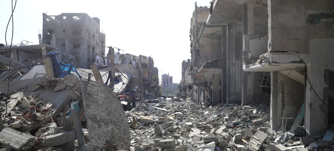 加沙地带的大部分地区已成废墟。