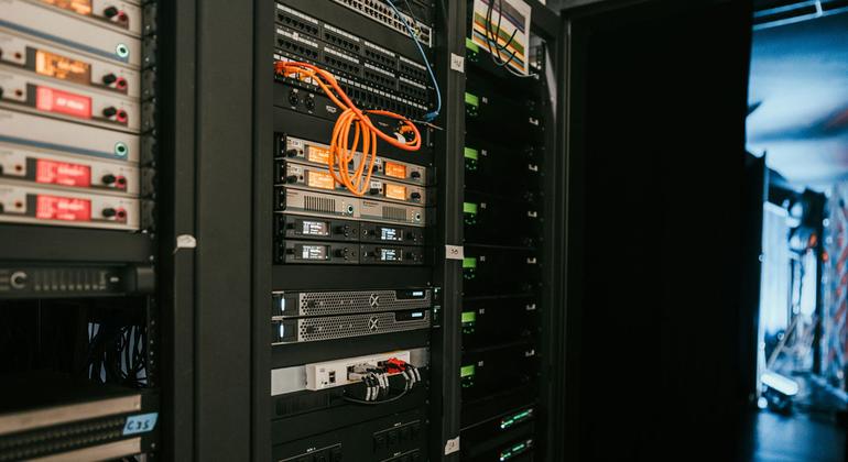 Server is placed in the data center. Server is placed in the data center.