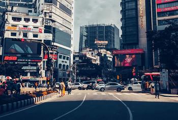 Una calle de Dacca, la capital de Bangladesh