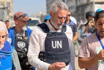 Muhannad Hadi, United Nations Humanitarian Coordinator for the Occupied Palestinian Territory visits the northern Gaza Strip.