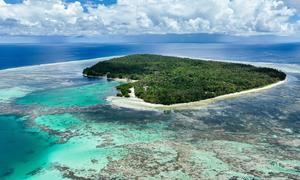 Sikaiana atoll in the Solomon Islands is threatened by rising sa levels.