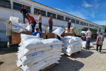 Food aid is prepared for delivery by the World Food Programe to communities in Cuba affected by Hurricane Melissa.