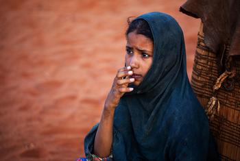 Jovem deslocado interno em Mali