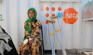 A young girl in Afghanistan receives support from UNFPA. (file)