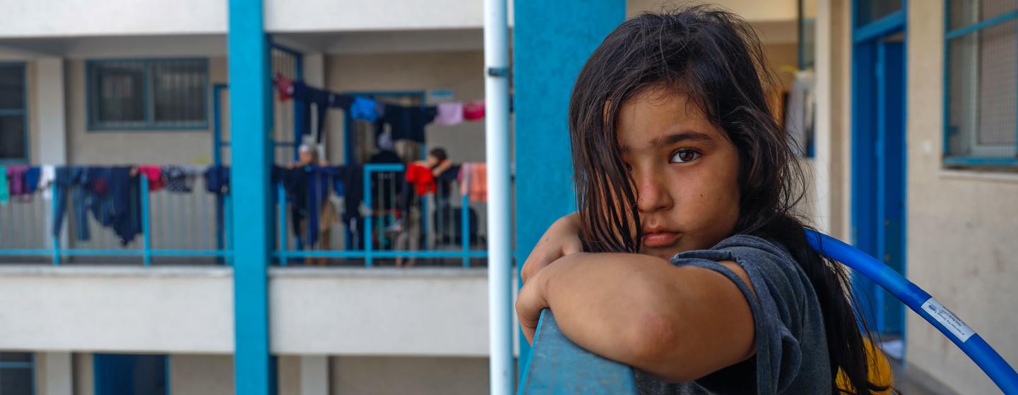 UNRWAの学校はガザの避難民の避難所として機能しています。